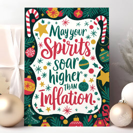 ユーモアのクリスマスカード　インフレより高い精神で シーズンカード