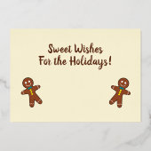 ユーモアのジンジャーブレッド・エブリシング・イズ・ファイン 箔シーズンカード (裏面)