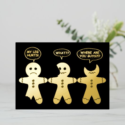 ユーモアのジンジャーブレッド 全てはうまくいっている 箔シーズンカード (立ち正面)