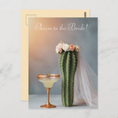 ユーモアのスパイシーなサボテンの花嫁 ポストカード (正面/裏面)
