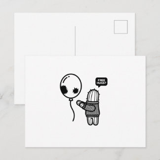 ユーモアのセンスが溢れる サボテン 無料ハグ 皮肉なポストカード ポストカード