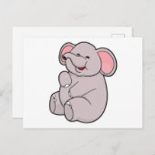 ユーモアのゾウ ポストカード (正面/裏面)