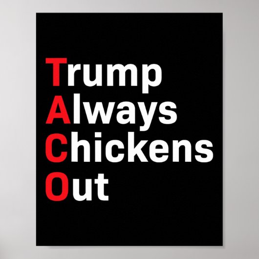 ユーモアのタコトランプは常に鶏を追い出す ポスター (正面)