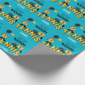 ユーモアのテニス・ボールは|背景を所有することを選びます ラッピングペーパー (角)