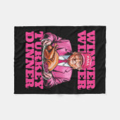 ユーモアのトランプの勝者の勝者トルコのディナーは次おもしろいの フリースブランケット (正面(横))