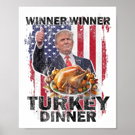 ユーモアのトランプVance勝者の勝者トルコのディナー ポスター (正面)