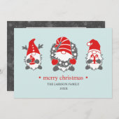 ユーモアのノーム | ミントクリスマスホリデー 写真 シーズンカード (正面/裏面)