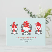 ユーモアのノーム | ミントクリスマスホリデー 写真 シーズンカード (スタンド正面)