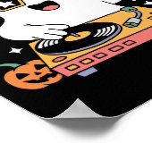 ユーモアのハロウィーン幽霊Djとターンテーブル音楽コスト ポスター (角)