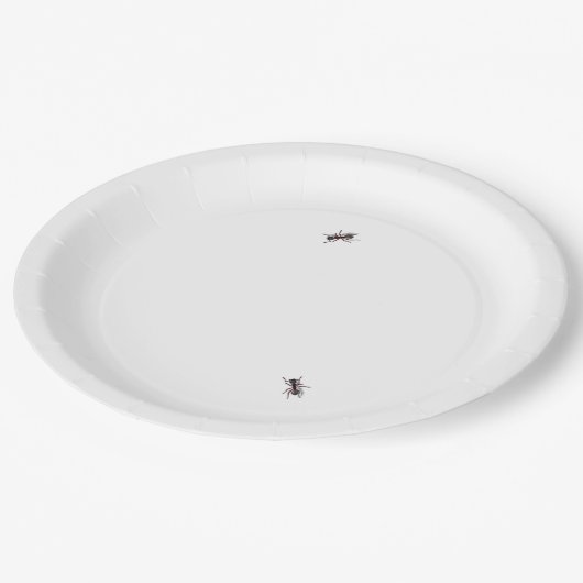 ユーモアのバグおもしろいアリ ペーパープレート (アングル)