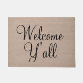 ユーモアのヒップスターburを言うおもしろいな引用文歓迎して下さい ドアマット (正面)