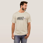 ユーモアの人間の進化404の間違い Tシャツ (正面フル)