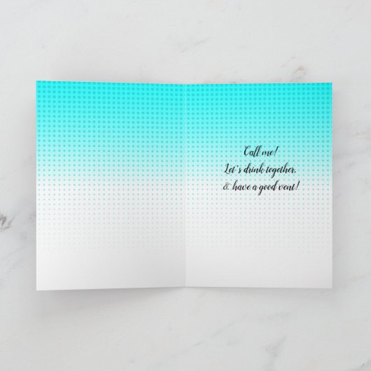 ユーモアの友情を飲む カード (内部)