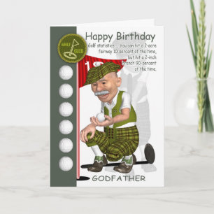 ユーモアの教父のゴルファーの誕生日の挨拶状 カード