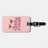 ユーモアの最近くもの巣くもは最近しゃれを結婚します ラゲッジタグ (正面横)