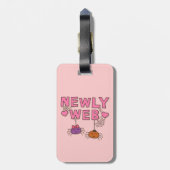 ユーモアの最近くもの巣くもは最近しゃれを結婚します ラゲッジタグ (裏面縦)