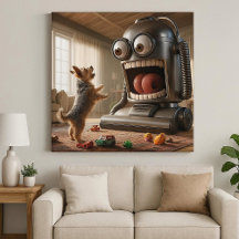 ユーモアの犬 vs 掃除機