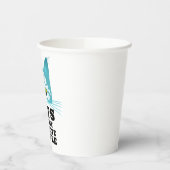 ユーモアの猫は私のお気に入りのティール（緑がかった色）のおもしろい黒いタイプ 紙コップ (左)