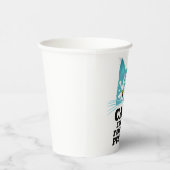 ユーモアの猫は私のお気に入りのティール（緑がかった色）のおもしろい黒いタイプ 紙コップ (右)