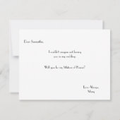 ユーモアの花嫁 |花嫁メイド 招待状 (裏面)