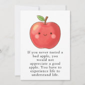 ユーモアの赤いリンゴを食べる赤いリンゴの日 サンキューカード (正面)