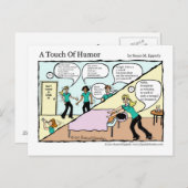 「ユーモアのTouch」スパの陰でのマッサージ ポストカード (正面/裏面)