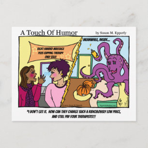 「ユーモアのTouch」タコマッサージ漫画 ポストカード