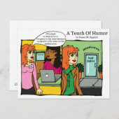 「ユーモアのTouch」ネイルサロンスパマッサージ漫画 ポストカード (正面/裏面)
