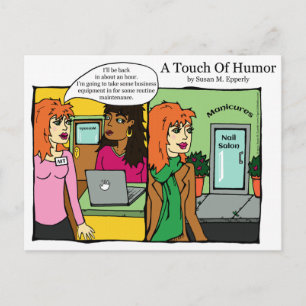 「ユーモアのTouch」ネイルサロンスパマッサージ漫画 ポストカード