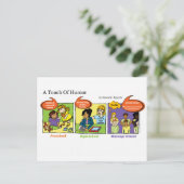 「ユーモアのTouch」ハンズトゥ・ユアセルフ・マッサージ漫画 ポストカード (スタンド正面)