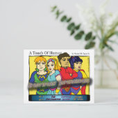 「ユーモアのTouch」マッサージすごいヒーローズ漫画 ポストカード (スタンド正面)