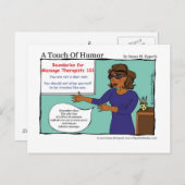 「ユーモアのTouch」マッサージセラピスト境界 ポストカード (正面/裏面)