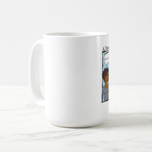 「ユーモアのTouch」マッサージセラピスト腕レスラー コーヒーマグカップ (正面左)