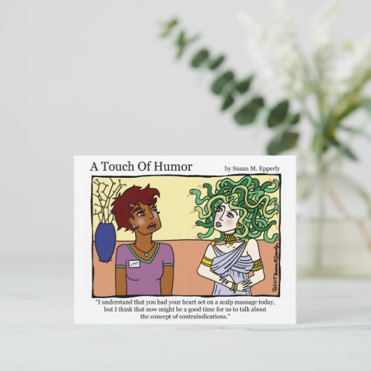 「ユーモアのTouch」メドゥーサマッサージ漫画 ポストカード (スタンド正面)