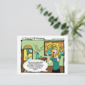 「ユーモアのTouch」投資ブローカーのマッサージ漫画 ポストカード (スタンド正面)