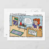 「ユーモアのTouch」霊気エナジーワークマッサージ漫画 ポストカード (正面/裏面)