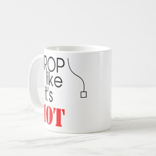 ユーモアはそれをである熱くおもしろいなギフト好む低下を引用します コーヒーマグカップ (正面左)