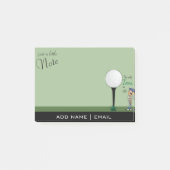 ユーモアはゴルファーを離れて私をティーにのせます ポストイット (正面)