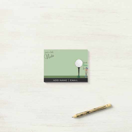 ユーモアはゴルファーを離れて私をティーにのせます ポストイット (デスク上)