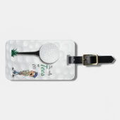 ユーモアはゴルファーを離れて私をティーにのせます ラゲッジタグ (正面横)