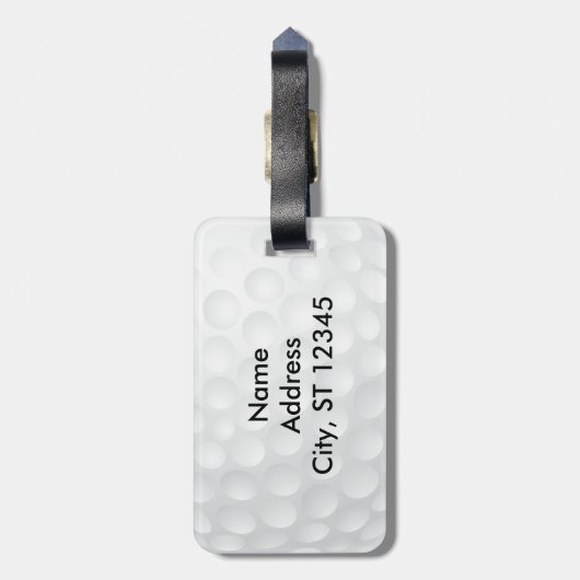 ユーモアはゴルファーを離れて私をティーにのせます ラゲッジタグ (裏面縦)