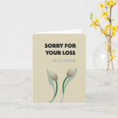 ユーモアを失ってごめんなさい カード (黄色い花)