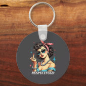 ユーモアを尊重したユニークな面白い名言 キーホルダー (正面)