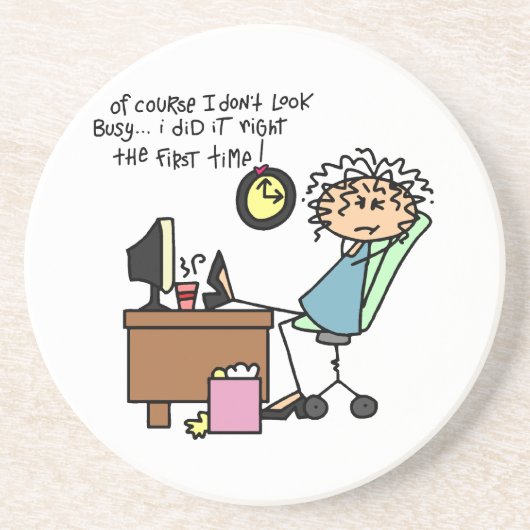 ユーモアを最初に訂正して下さい コースター (正面)