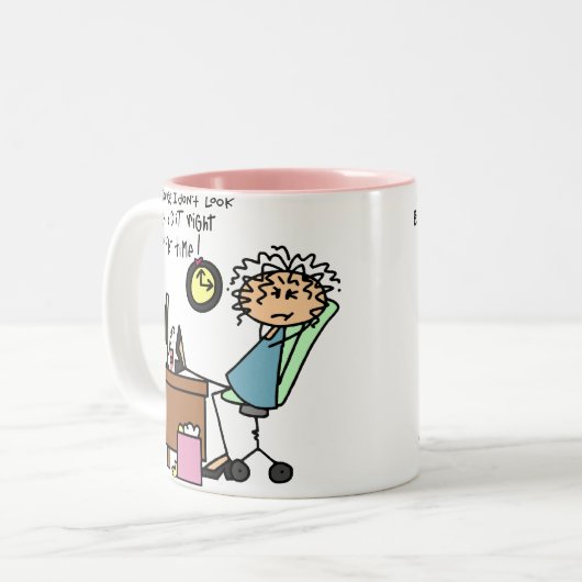 ユーモアを最初に訂正して下さい ツートーンマグカップ (正面左)