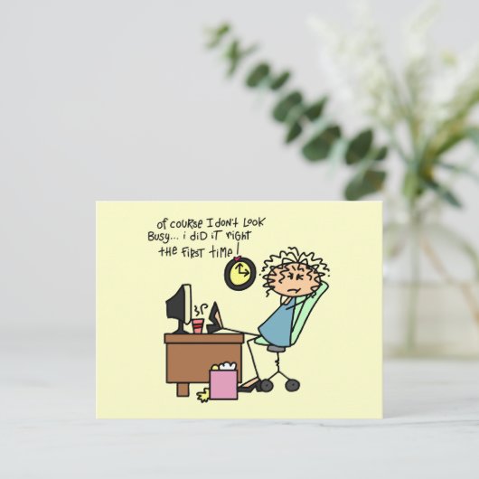 ユーモアを最初に訂正して下さい ポストカード (スタンド正面)