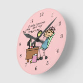 ユーモアを最初に訂正して下さい ラウンド壁時計 (傾斜)