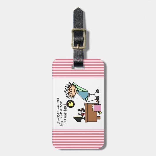 ユーモアを最初に訂正して下さい ラゲッジタグ (正面縦)