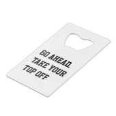 ユーモアを解き放ってほしい クレジットカード栓抜き (裏面アングル)