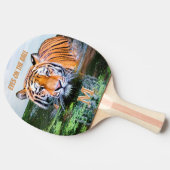 ユーモアアイズオンザボールタイガーモノグラムイニシャル 卓球ラケット (横)